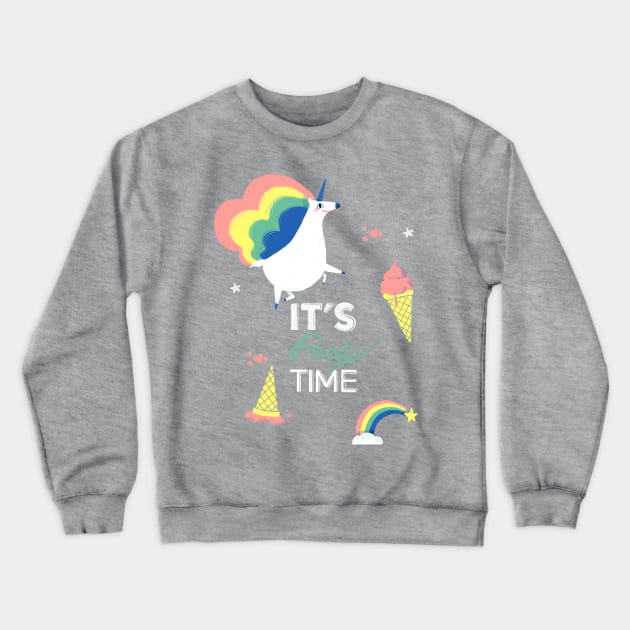 Unicorn Party Crewneck Sweatshirt by BabyKarot
